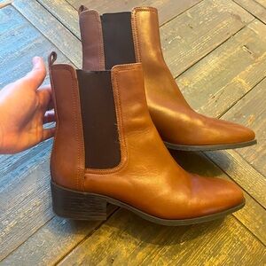 Kenneth Cole Reaction Salt Chelsea Boot Ankle Boots 9.5 Brown Leather Gentle use